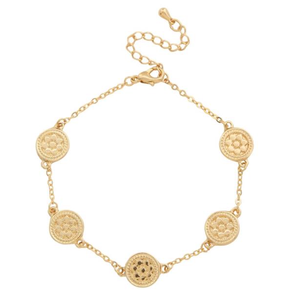 COIN LINK STATION METAL BRACELET