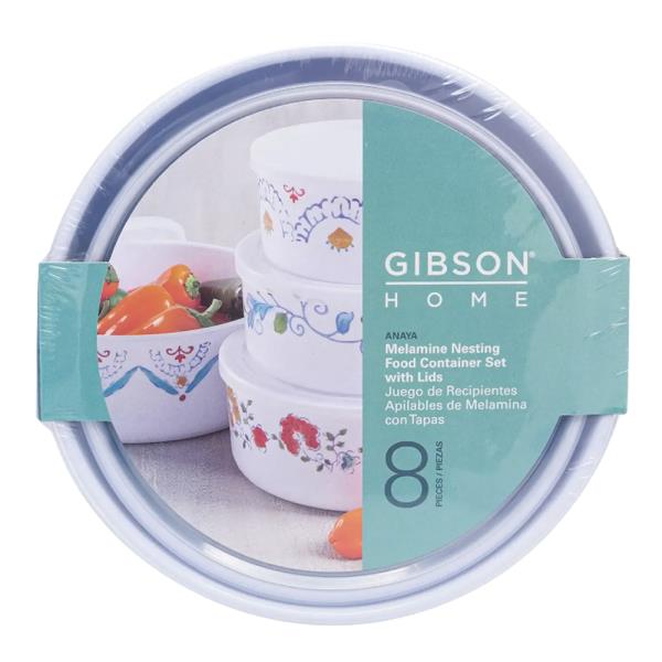 GIBSON HOME ANAYA MELAMINE NESTING FOOD CONTAINER SET