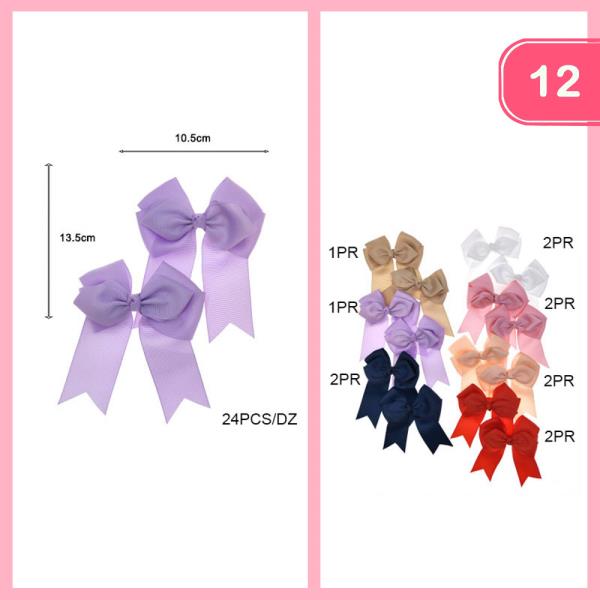 RIBBON HAIR BOW (12 UNITS)
