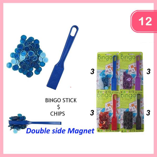 BINGO STICK AND CHIPS DOUBLE MAGNET (12 UNITS)