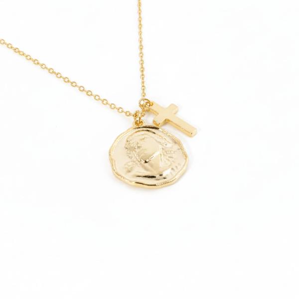 18K GOLD RHODIUM BRIDGE OF GRACE PENDANT NECKLACE