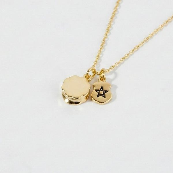 18K GOLD RHODIUM POLICE OFFICER PENDANT NECKLACE