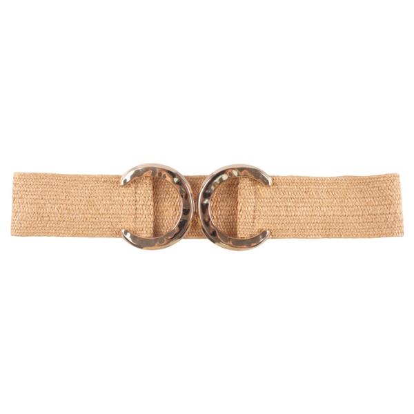 METAL DOUBLE C BUCKLE ELASTIC BELT
