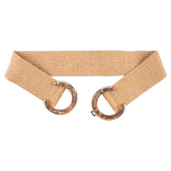 METAL DOUBLE C BUCKLE ELASTIC BELT