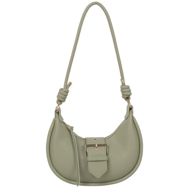 CURVE BUCKLE SHOULDER BAG