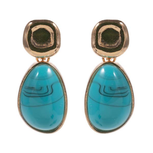 VINTAGE EPOXY STONE EARRING