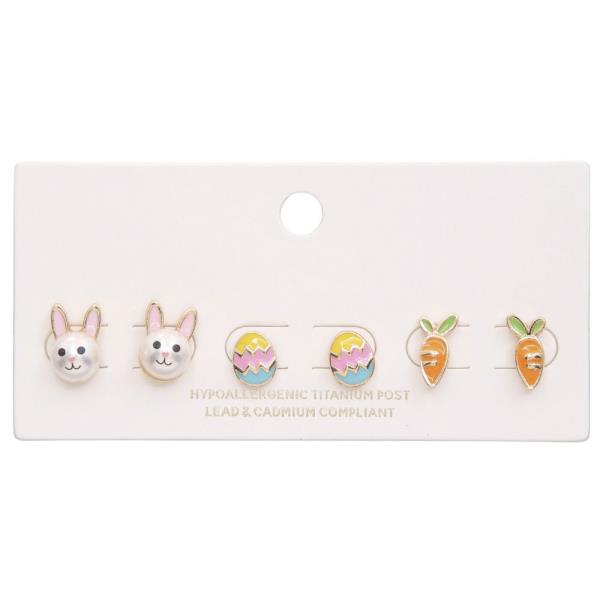 EASTER BUNNY ASSORTED EARRING SET