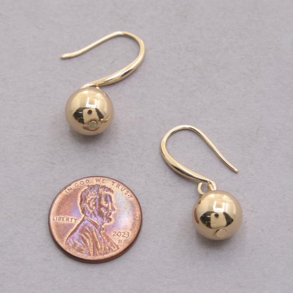 BALL BEAD METAL EARRING