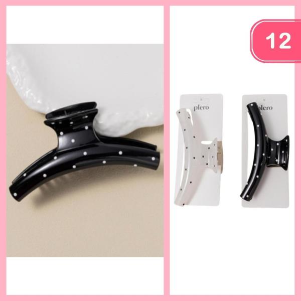 POLKA DOT HAIR CLAW CLIP (12 UNITS)