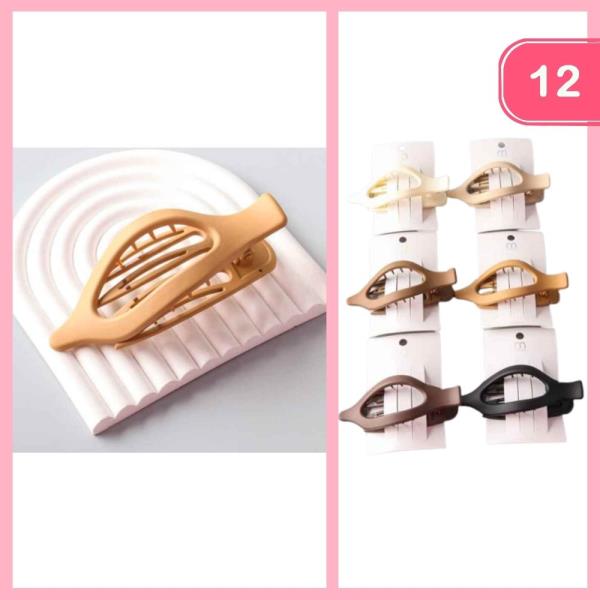 MATTE LEAF FLAT CLAW CLIP (12 UNITS)