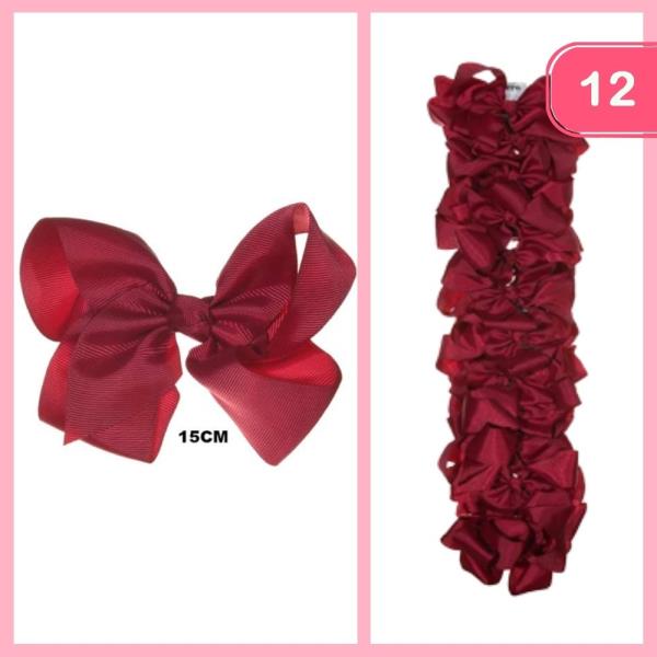 RIBBON HAIR BOW (24 UNITS)
