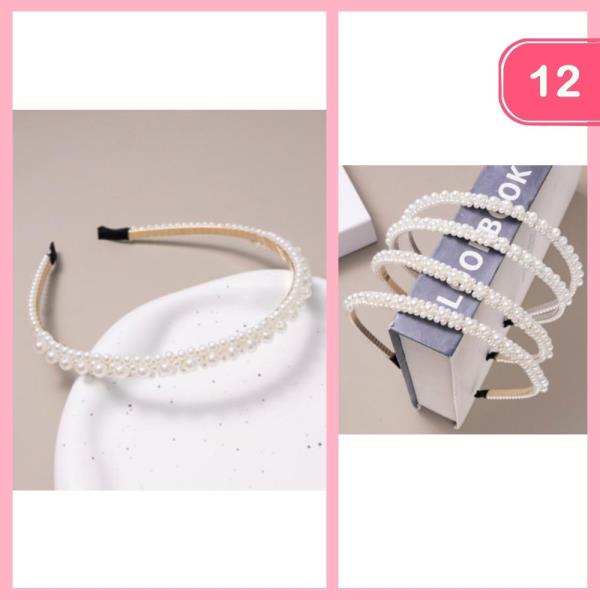 MIXED PEARL HEADBAND (12 UNITS)