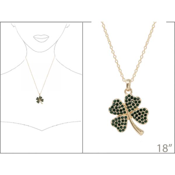 ST PATRICK PAVE PENDANT NECKLACE
