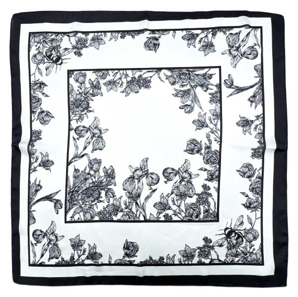 FLOWER BOX PRINT SQUARE SCARF