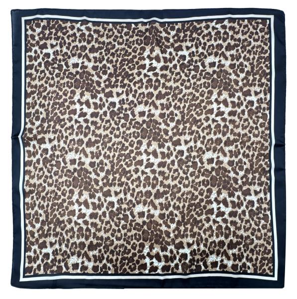 LEOPARD PRINT SQUARE SCARF