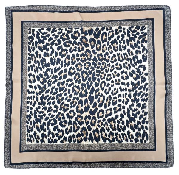 LEOPARD PRINT SQUARE SCARF (12 UNITS)