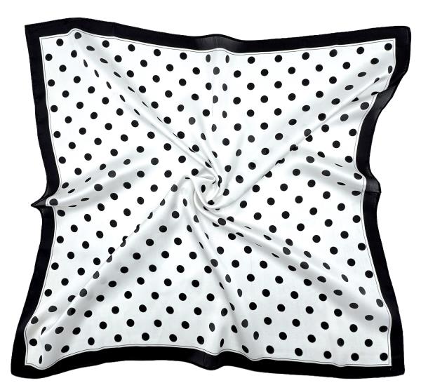 POLKA DOT PRINT SQUARE SCARF