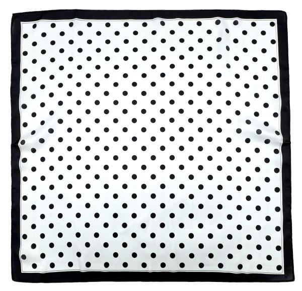 POLKA DOT PRINT SQUARE SCARF
