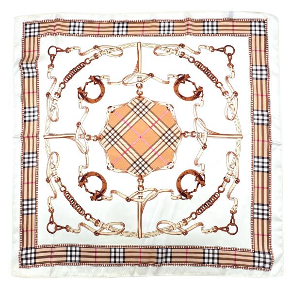 HORSE SHOE PRINT SQUARE SCARF