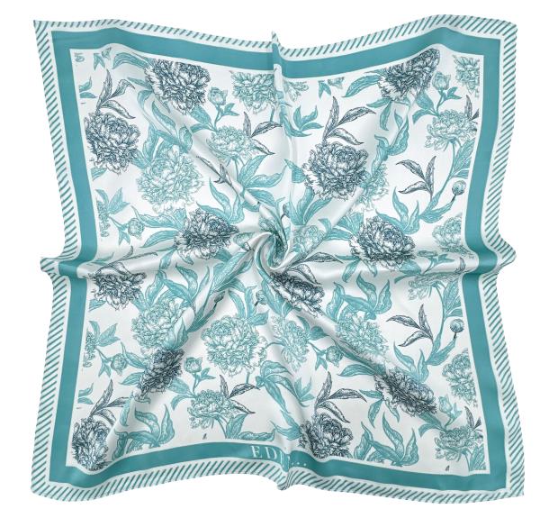 FLOWER PRINT SQUARE SCARF