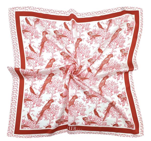 BIRD PRINT SQUARE SCARF
