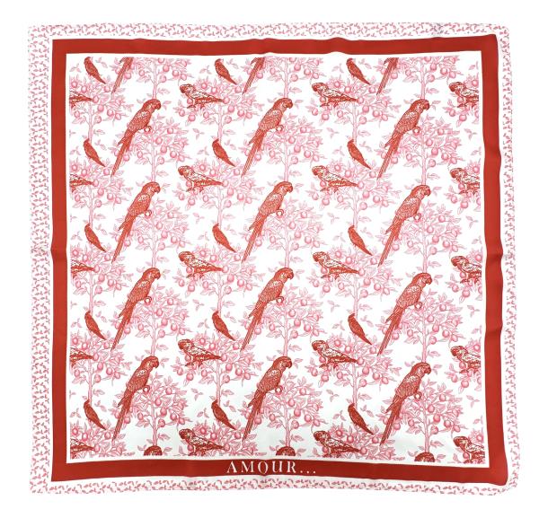 BIRD PRINT SQUARE SCARF