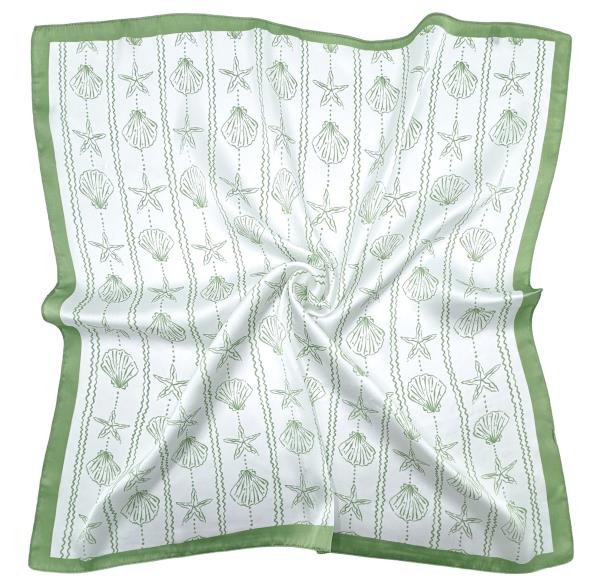 SEA SHELL PRINT SQUARE SCARF