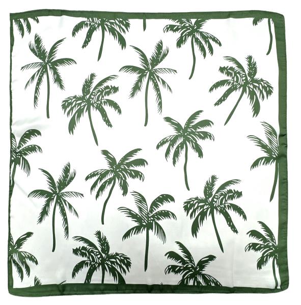 PALM TREE PRINT SQUARE SCARF