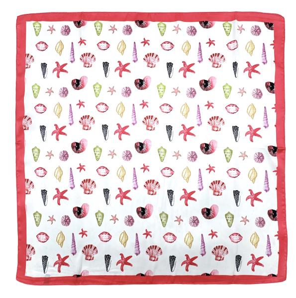 BEACH DAY PRINT SQUARE SCARF