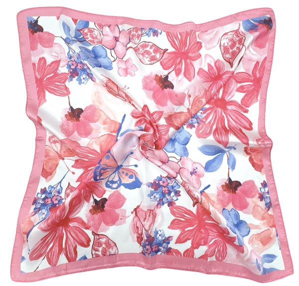 FLORAL PRINT SQUARE SCARF