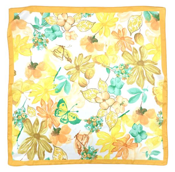 FLORAL PRINT SQUARE SCARF