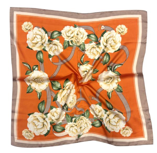 FLORAL PRINT SQUARE SCARF