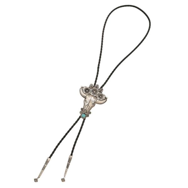 TURQUOISE CATTLE HEAD  SHAPE WESTERN NECKLACE