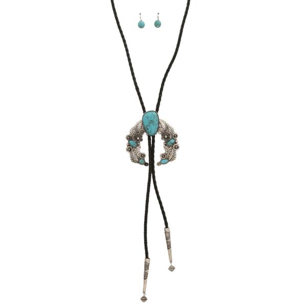 TURQUOISE HORSE SHOE WESTERN NECKLACE