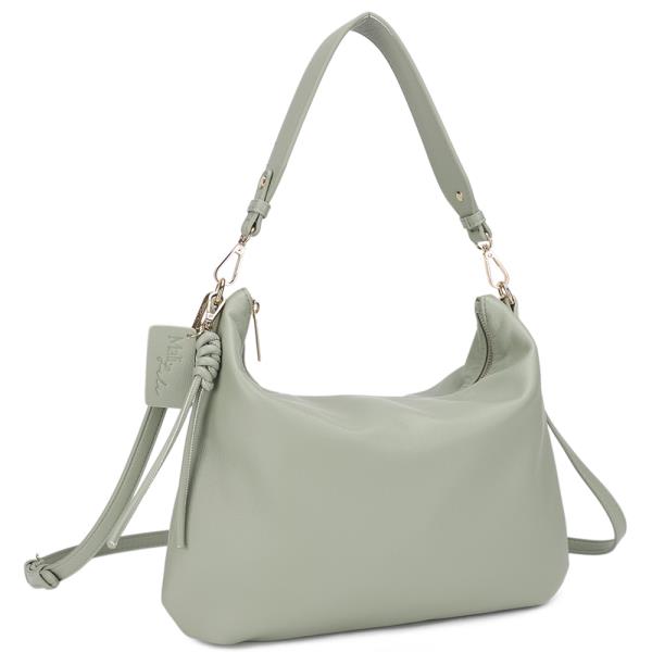 PLAIN DESIGN SHOULDER CROSSBODY BAG