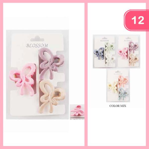 BUTTERFLY HAIR CLAW CLIP (12 UNITS)