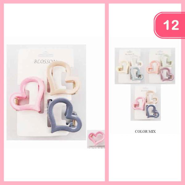 HEART HAIR CLIP (12 UNITS)