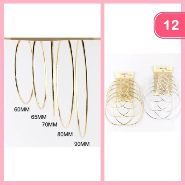 HOOP EARRING SET (12 UNITS)
