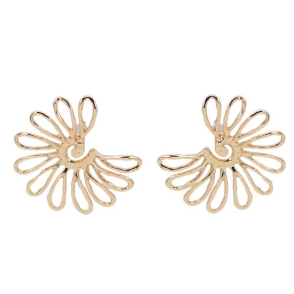 FILIGREE FLOWER METAL EARRING