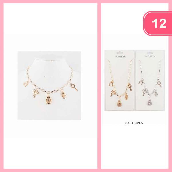CHARM PENDANT NECKLACE (12 UNITS)