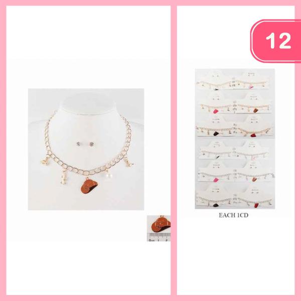 CHARM PENDANT NECKLACE (12 UNITS)