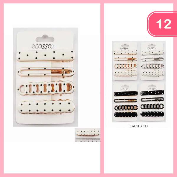POLKA DOT HAIR PIN (12 UNITS)