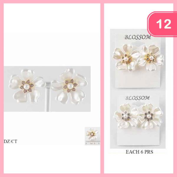 FLOWER POST EARRING (12 UNITS)