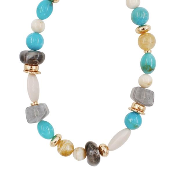 ACETATE MIXED BEAD NECKLACE