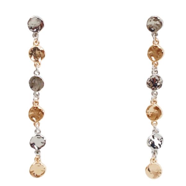 COIN LINK DANGLE METAL EARRING