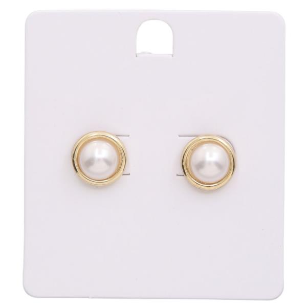ROUND BEAD STUD EARRING