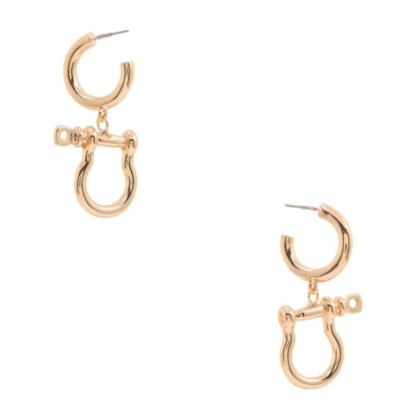 TWO TONE METAL EARRING