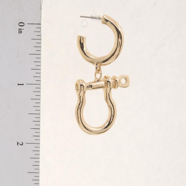 TWO TONE METAL EARRING