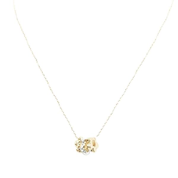 CZ FLOWER PENDANT NECKLACE