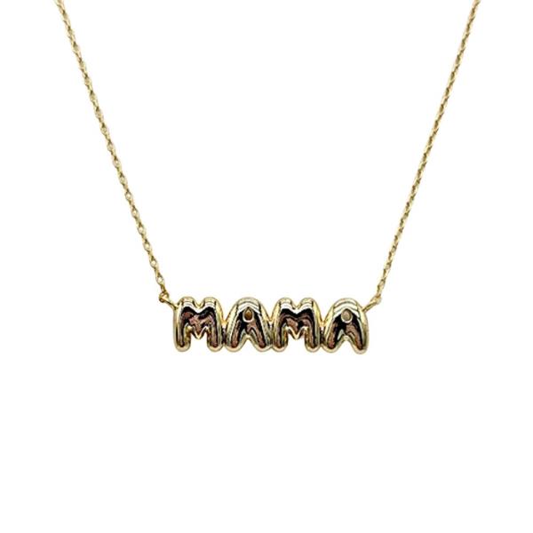 BUBBLE MAMA LETTER PENDANT NECKLACE